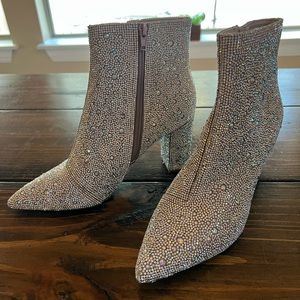 Betsy Johnson rhinestone booties